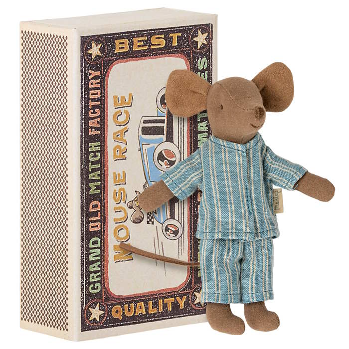 Maileg | Mouse Big Brother Brown in Matchbox at Milk Tooth