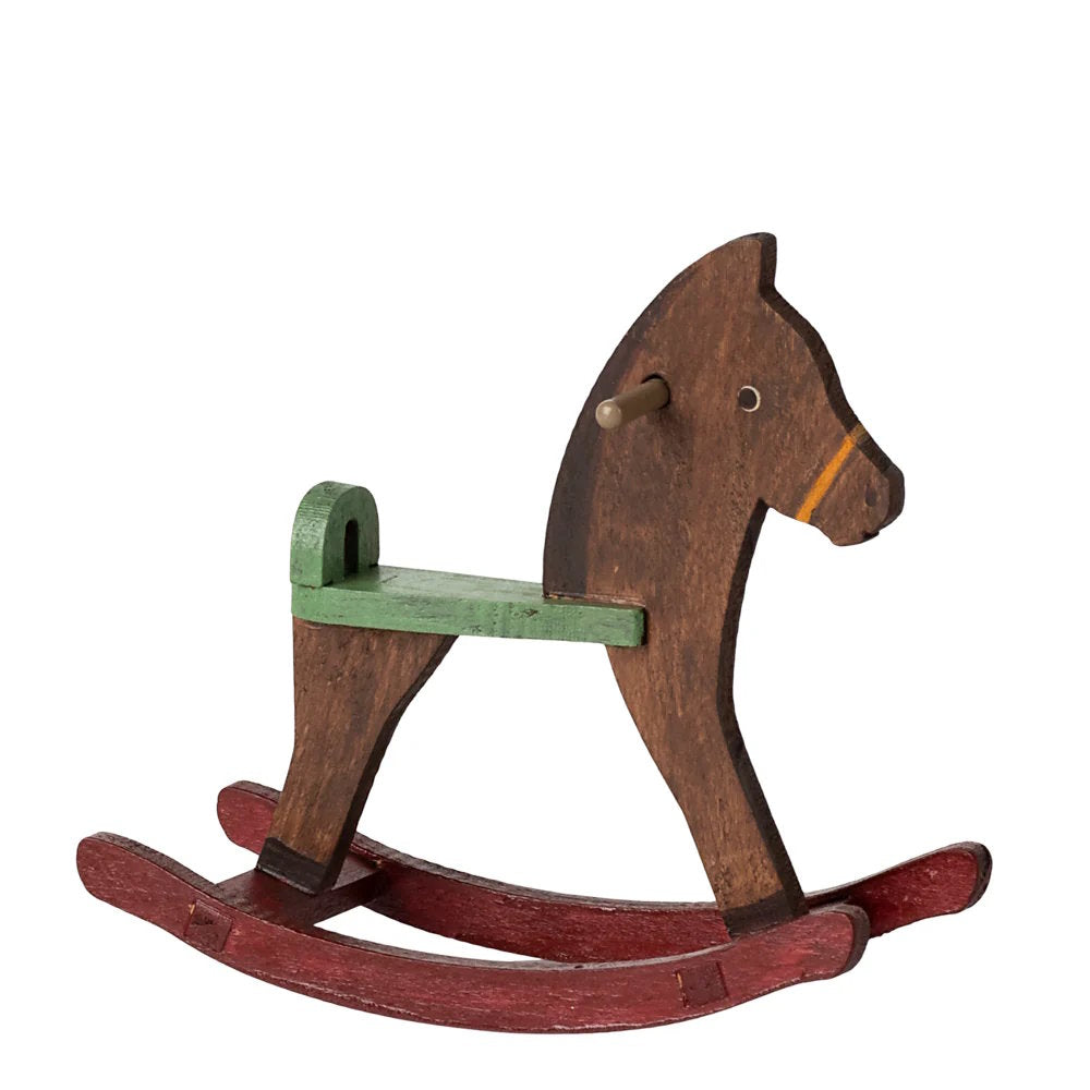 Maileg | Rocking Horse Mouse Dark Brown