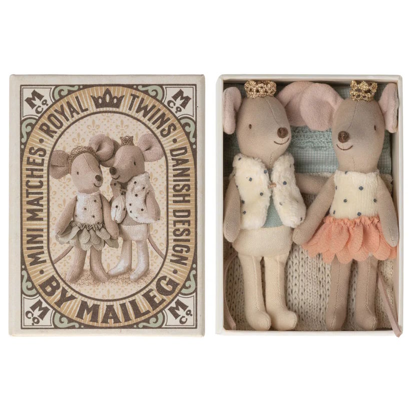 Maileg | Royal Twin Mice in Box at Milk Tooth Australia
