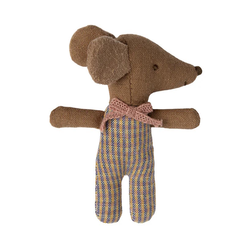 Maileg | Sleepy-Wakey Baby Mouse in Box Rose at Milk Tooth Australia