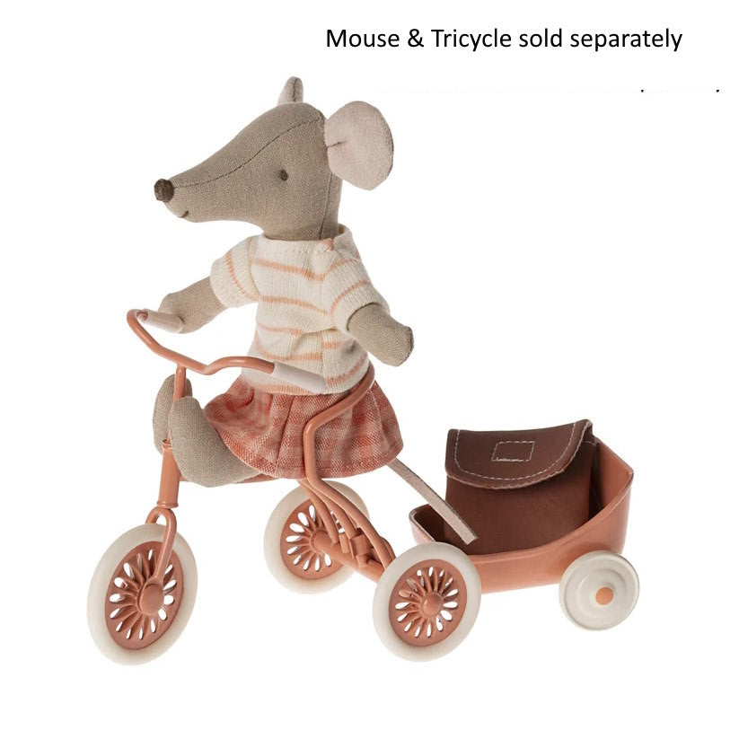 Maileg | Tricycle Trailer for Mouse Coral at Milk Tooth Australia