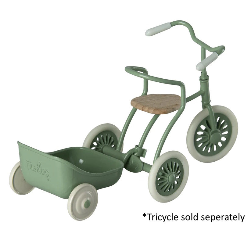 Maileg | Tricycle Trailer for Mouse Green at Milk Tooth Australia