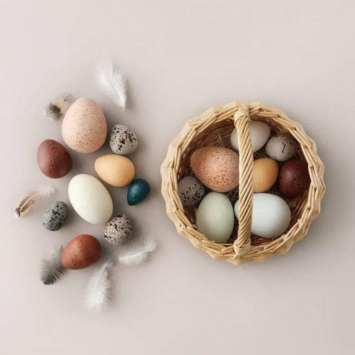 Moon Picnic | A Dozen Bird Eggs in a Basket at Milk Tooth