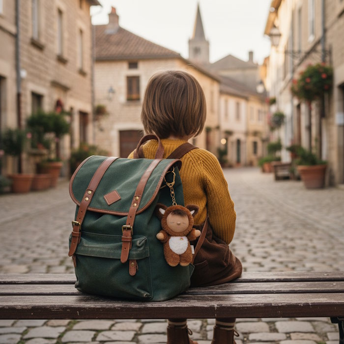 Olli Ella Cozy Bag Charm Fox Finnley Keychain at Milk Tooth Australia