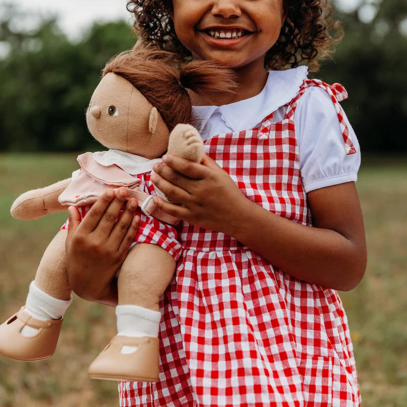 Olli Ella Dinkum Doll Outfit Set Cherry Gingham at Milk Tooth Australia