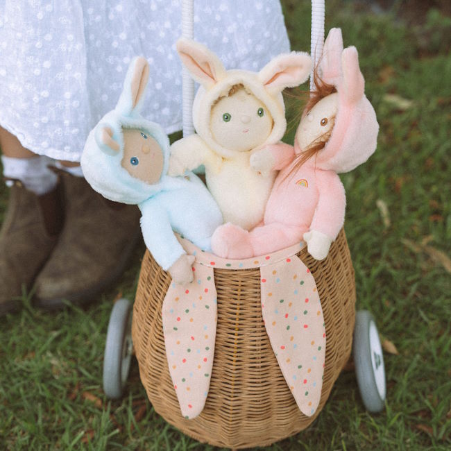 Olli Ella | Dinky Dinkum Fluffle | Basil Bunny Misty Blue at Milk Tooth