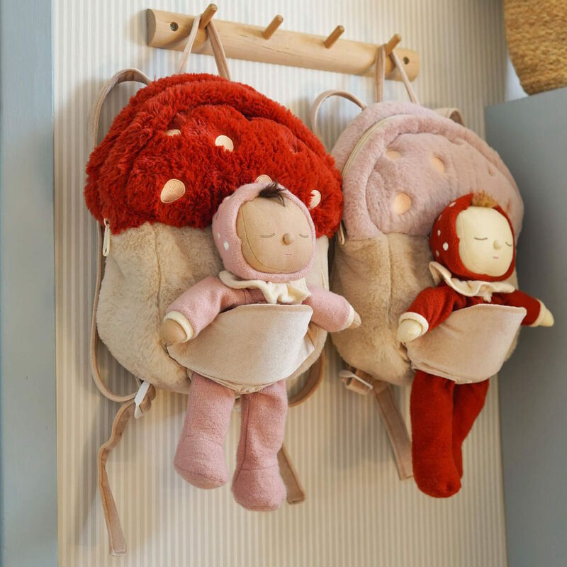 Olli Ella | Hopalong Mushroom Backpack Red