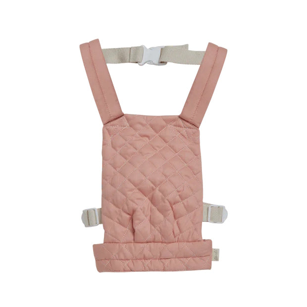 Olli Ella Quilted Dinkum Doll Carrier Rose at Milk Tooth Australia