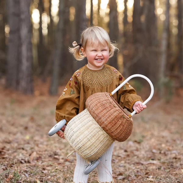 Olli Ella | Rattan Mushroom Luggy Basket Natural at Milk Tooth