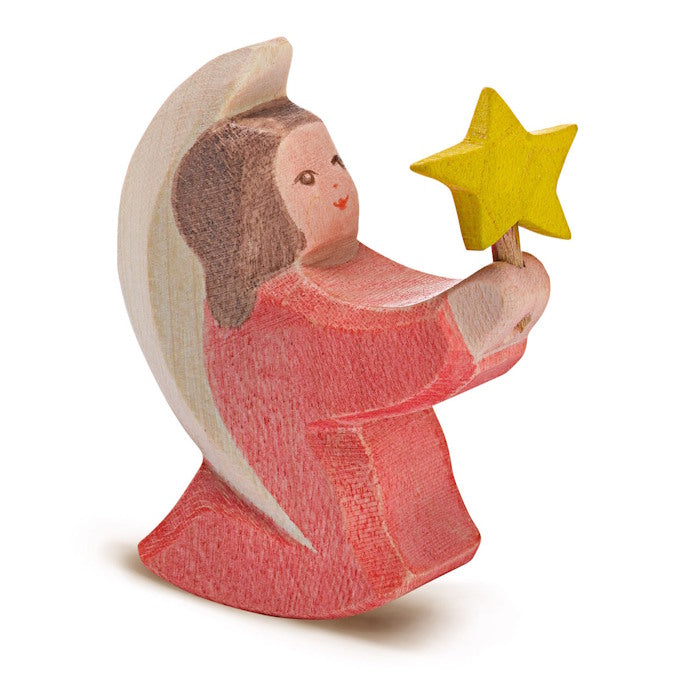 Ostheimer People Angel Pink with Star wooden toy at Milk Tooth Australia