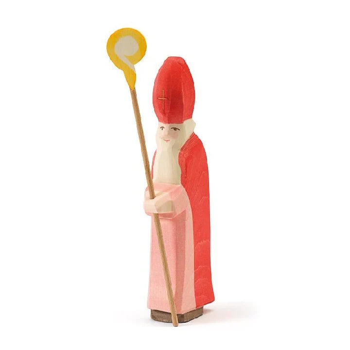 Ostheimer St Nicolaus Santa Claus wooden toy figurine at Milk Tooth Australia