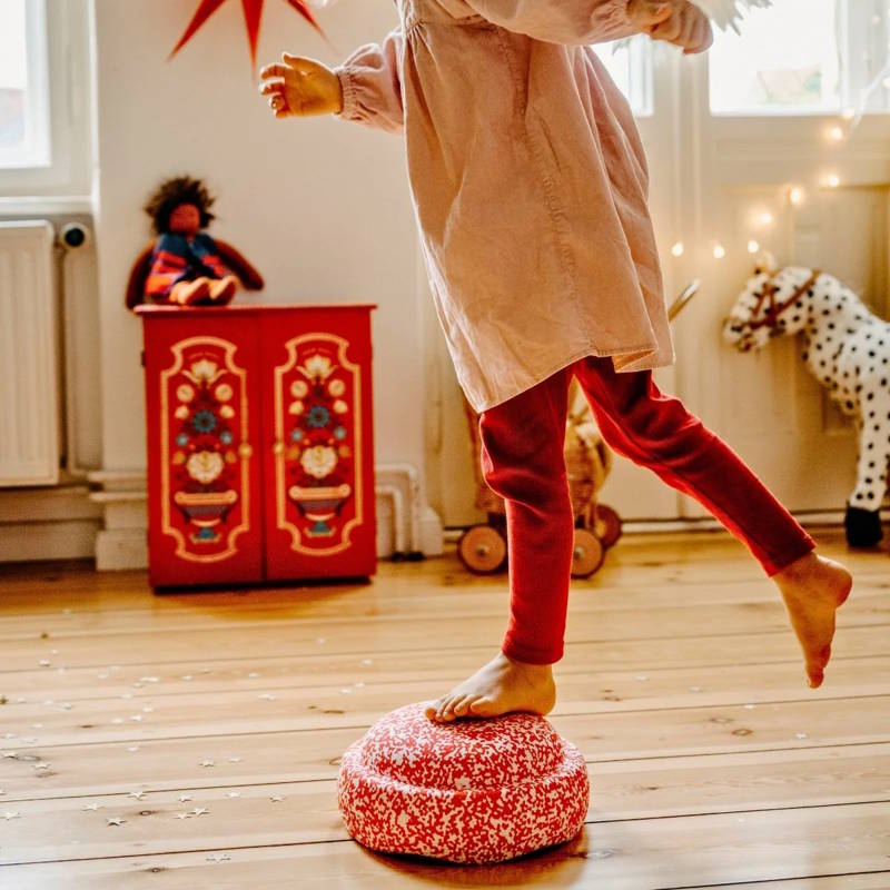 Stapelstein Christmas Limited Edition Stone Red & Blush at Milk Tooth Australia