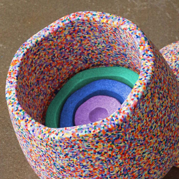 Stapelstein Dynamic Base Super Confetti Seating and Storage Toy at Milk Tooth Australia