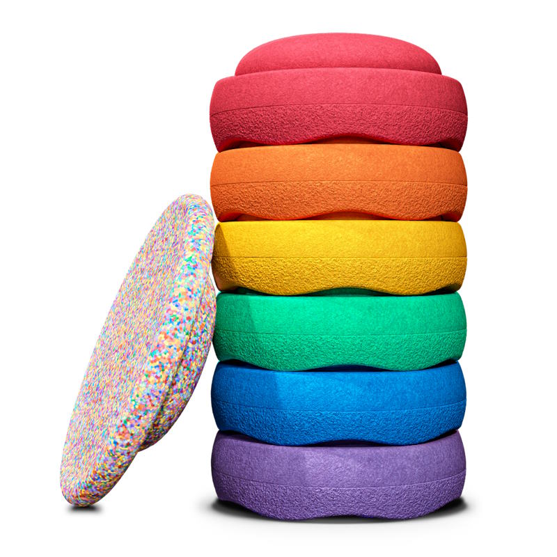 Stapelstein | Rainbow Classic 6+1 (Super Confetti Board)