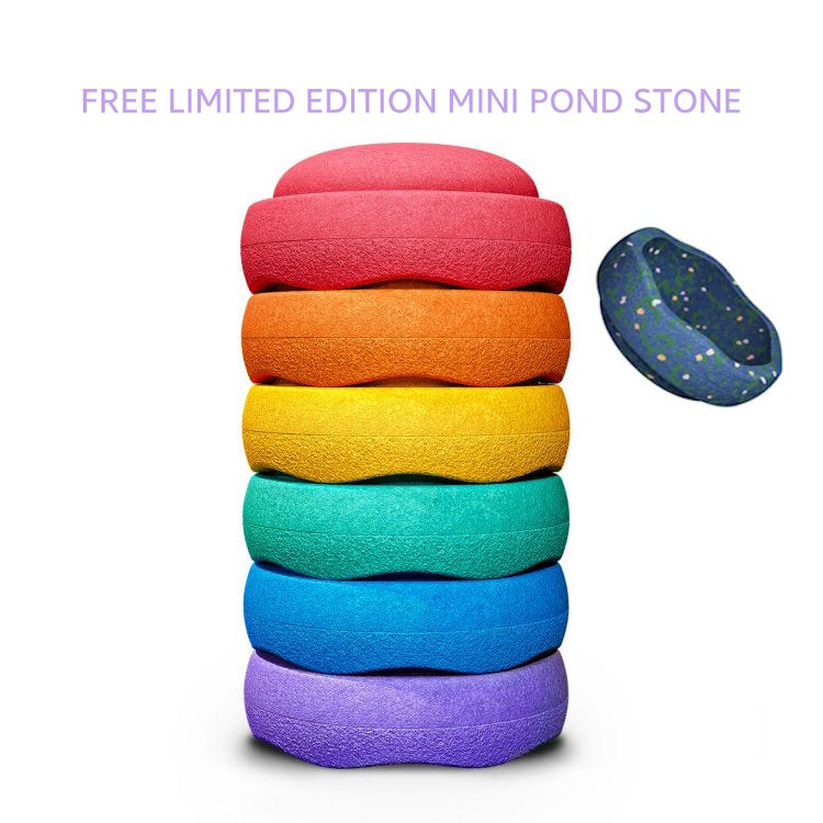 Stapelstein | Rainbow Classic 6 & FREE MINI POND STONE
