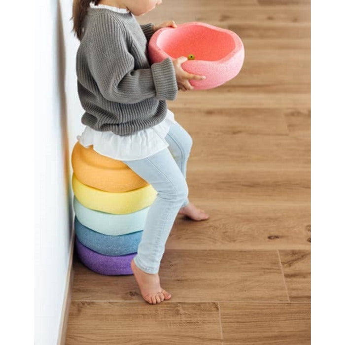 Stapelstein | Rainbow Pastel 6 + FREE SUPER CONFETTI BOARD at Milk Tooth