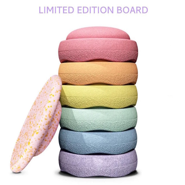 Stapelstein | Rainbow Pastel 6+1 with Limited Edition Petal Board at Milk Tooth Australia