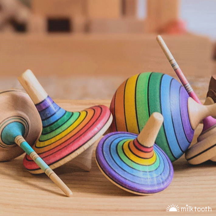 Mader Spinning Tops at Milk Tooth | Rallye Large Rallye Lolly Spaghetti