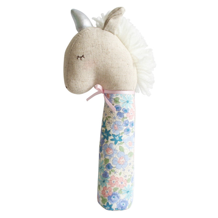 Alimrose | Yvette Unicorn Squeaker | Liberty Blue at Milk Tooth