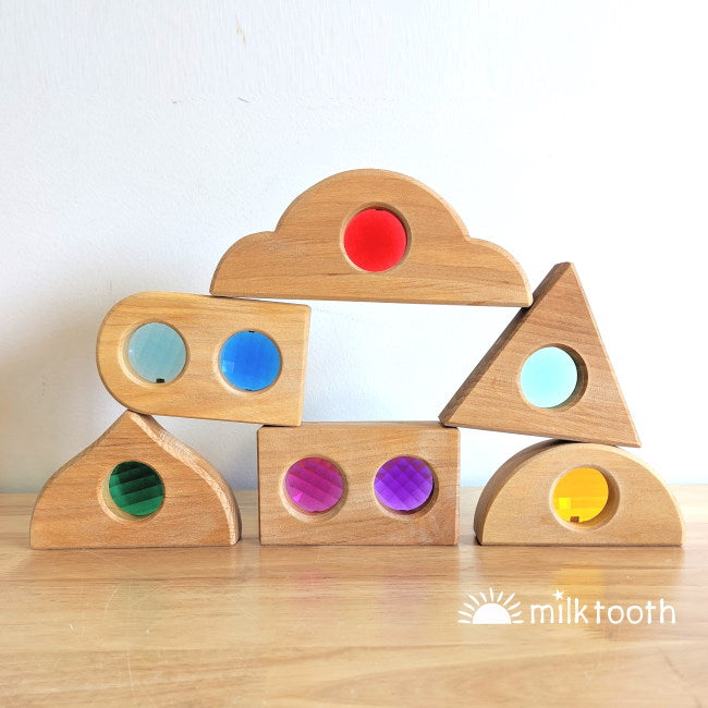 Bauspiel | Window Shapes | 36 Blocks with Tray