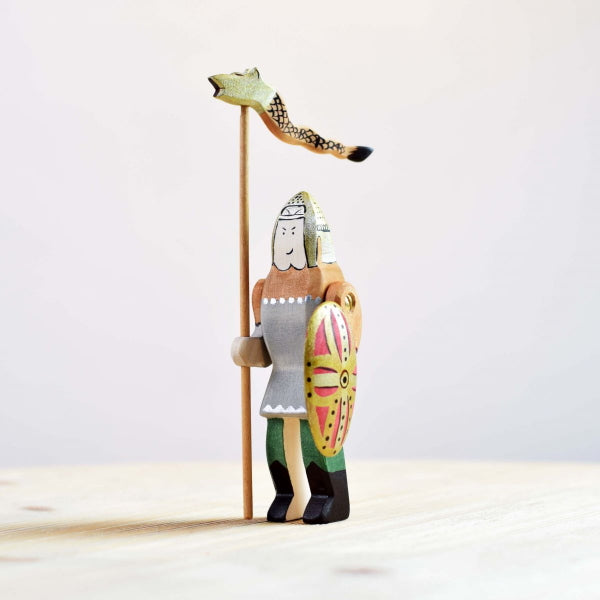 Bumbu Toys | Dacian Knight with Spear, Shield & Dragon Banner at Milk Tooth