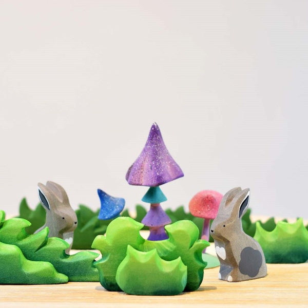 Bumbu Toys | Grey Rabbit Sitting at Milk Tooth