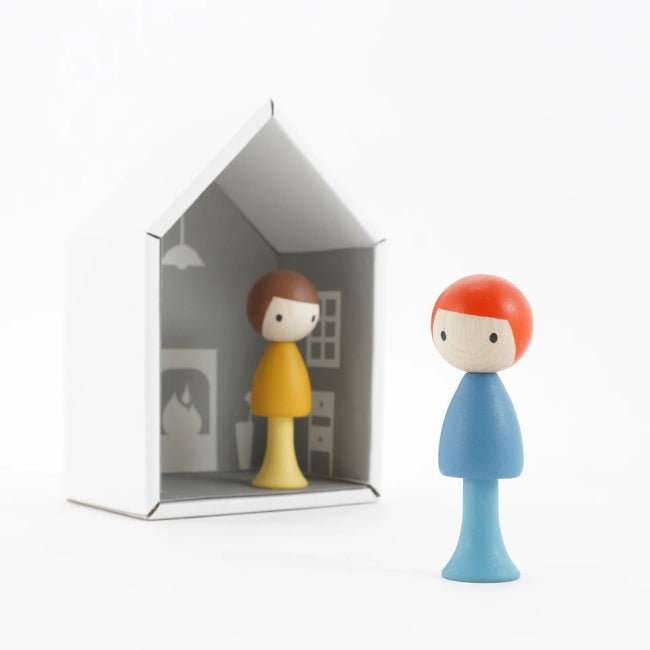 CLiCQUES | Magnetic Wooden Toys | Marco & Ben peg dolls at Milk Tooth