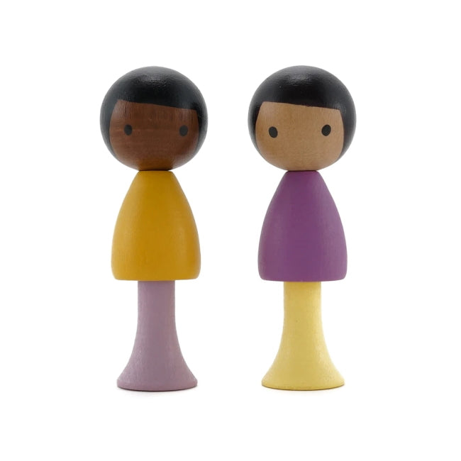 CLiCQUES | Magnetic Wooden Toys | Pablo & Leo peg dolls at Milk Tooth