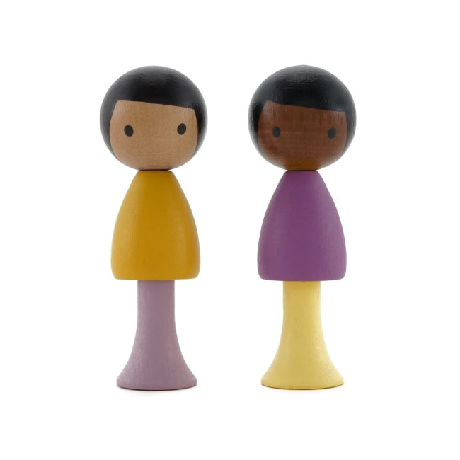CLiCQUES | Magnetic Wooden Toys | Pablo & Leo peg dolls