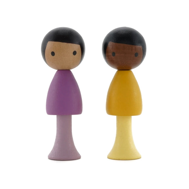 CLiCQUES | Magnetic Wooden Toys | Pablo & Leo peg dolls