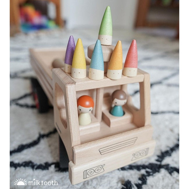 CLiCQUES Max & Email Wooden Toys Peg Dolls at Milk Tooth