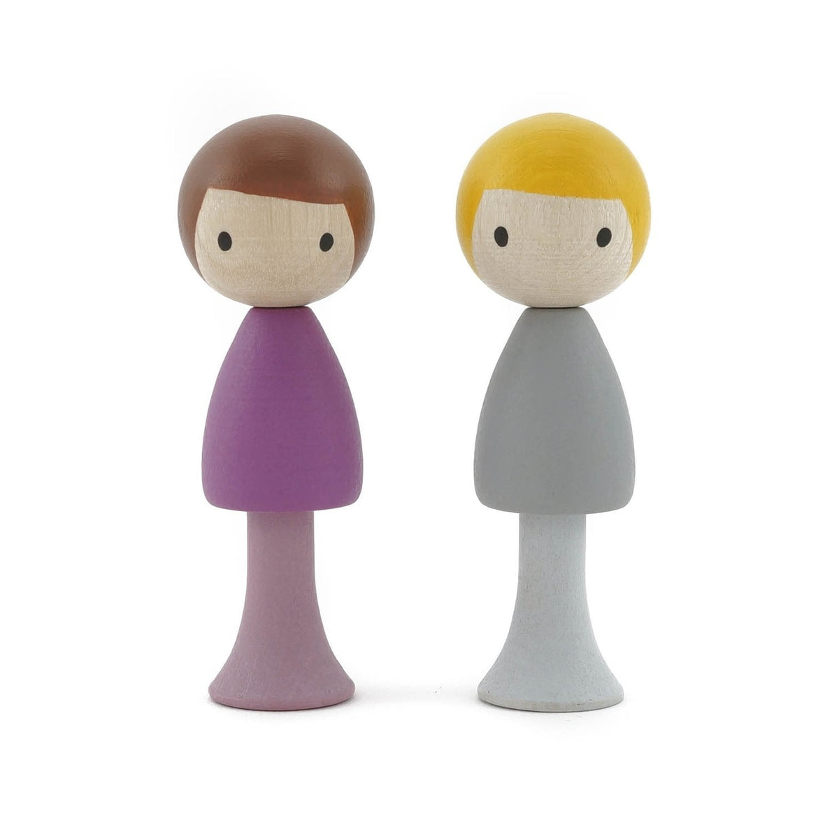 CLiCQUES | Magnetic Wooden Toys | Luca & Tom grey & purple