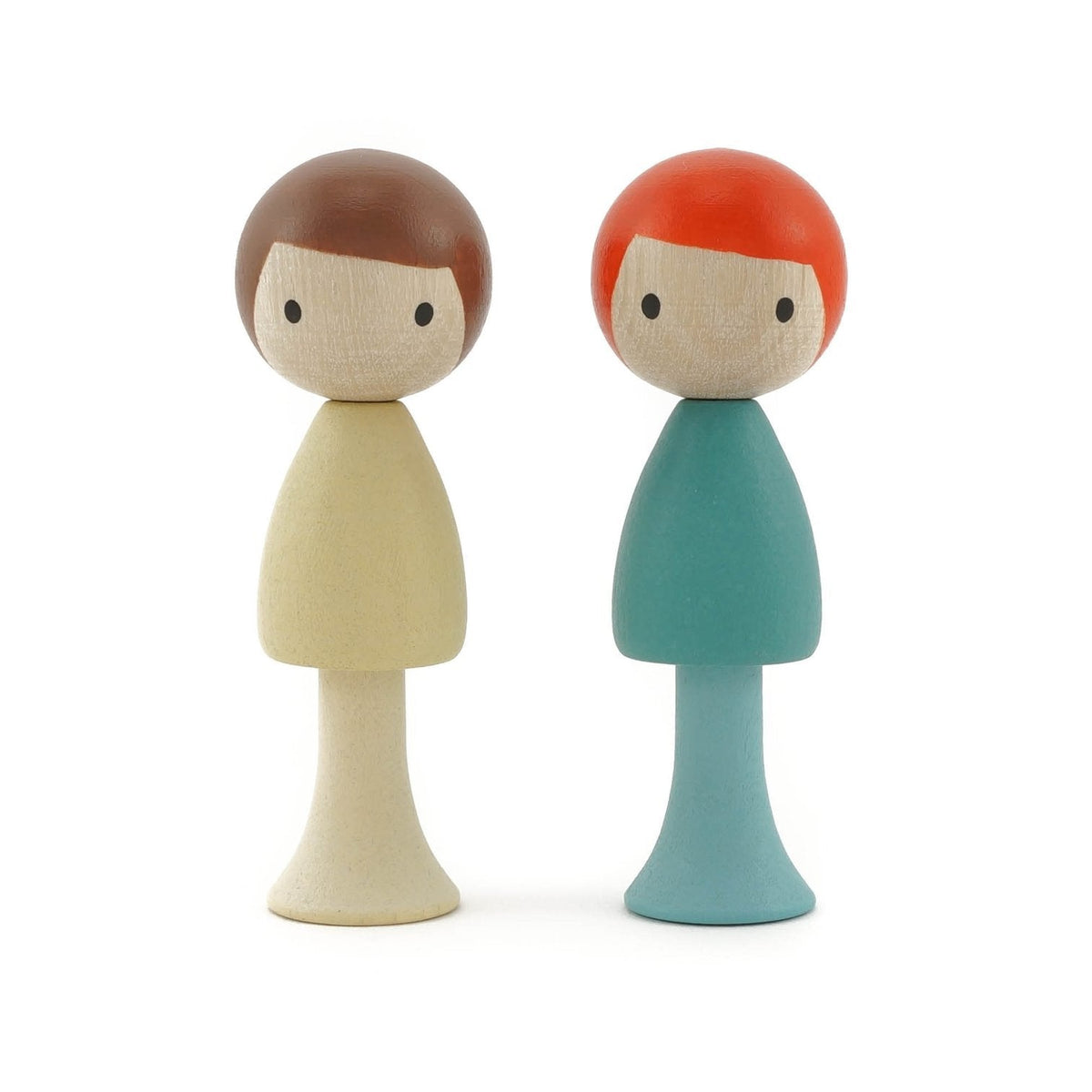 CLiCQUES | Magnetic Wooden Toys | Max & Emil cream & aqua boys