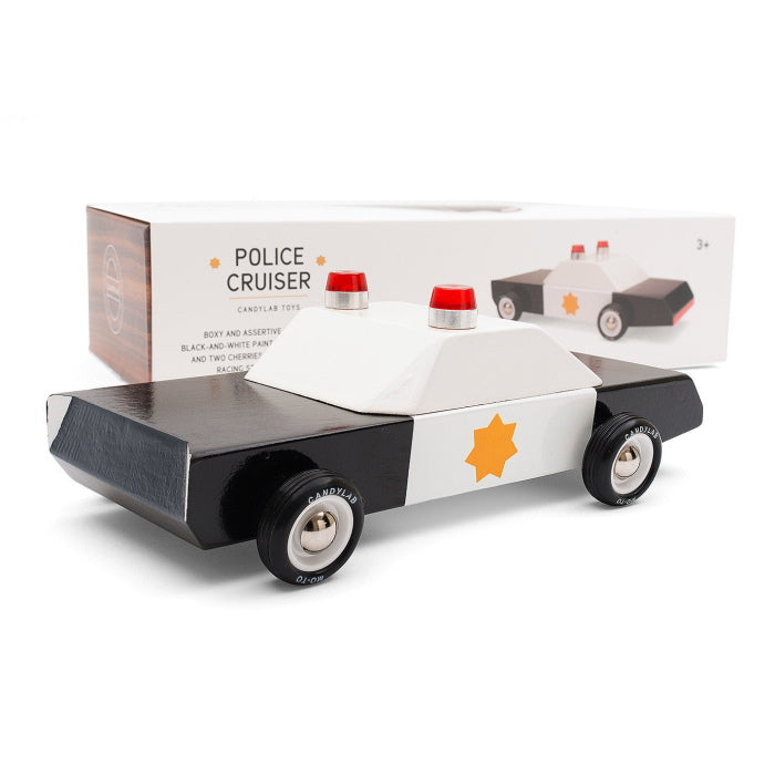 Candylab | Police Cruiser wooden toy car at Milk Tooth