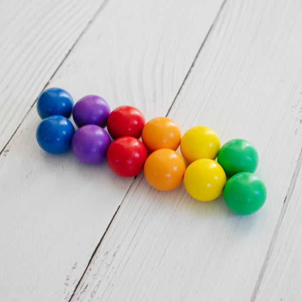 Connetix Tiles | 12 Piece Rainbow Replacement Balls at Milk Tooth