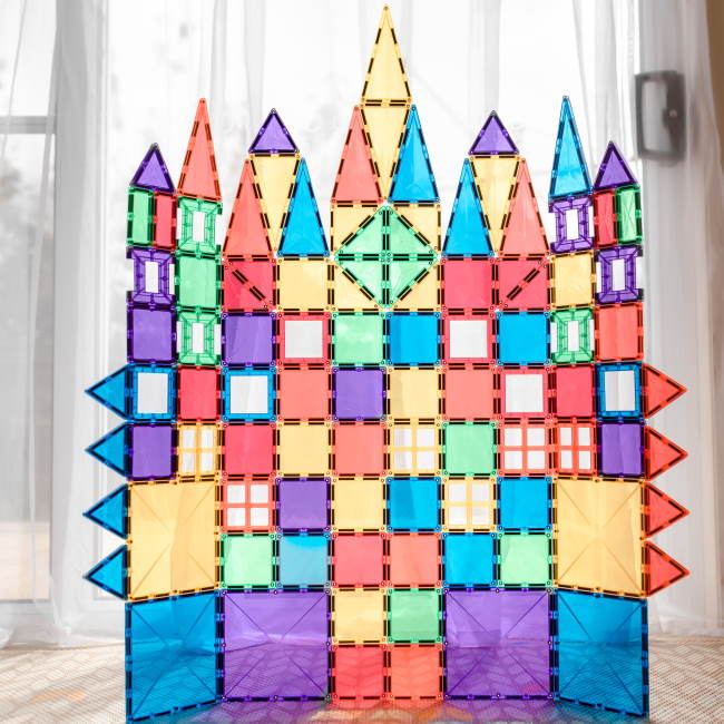 Connetix Magnetic Tiles 100 Piece Rainbow Learning Set