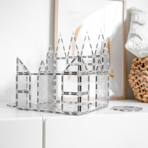Connetix Magnetic Tiles | 34 Piece Clear Pack at Milk Tooth