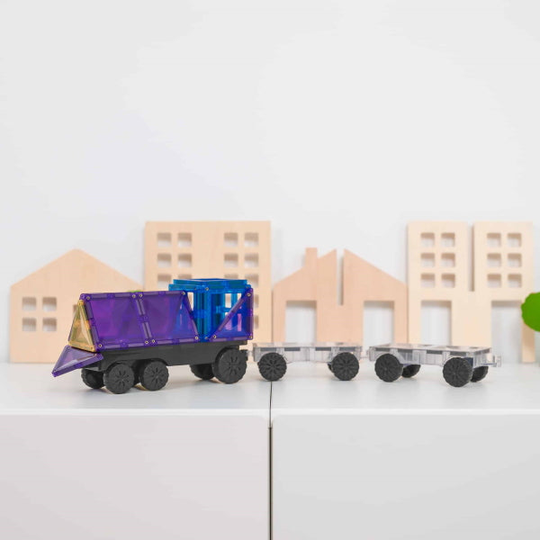Connetix Tiles | 50 Piece Rainbow Transport Pack at Milk Tooth