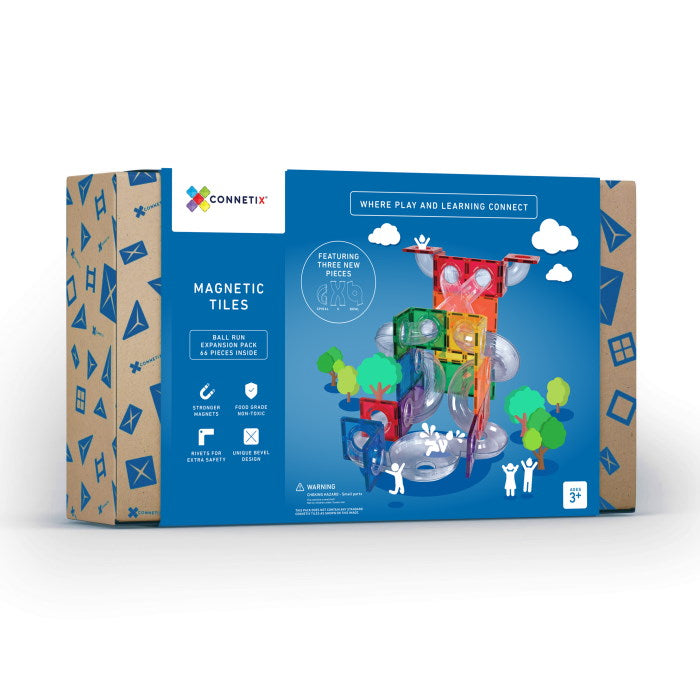 Connetix Tiles | 66 Piece Rainbow Ball Run Expansion Pack at Milk Tooth