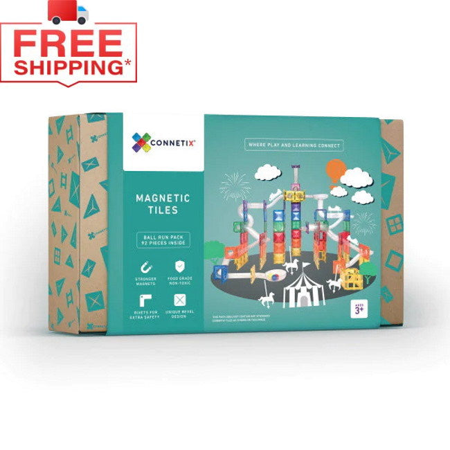 Free shipping on Connetix 92 Piece Rainbow Ball Run at Milk Tooth