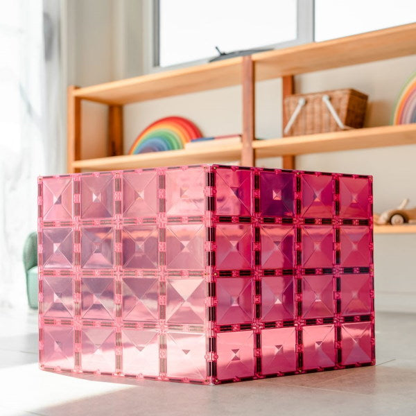Connetix Tiles | 2 Piece Pastel Base Plates | Pink & Berry at Milk Tooth