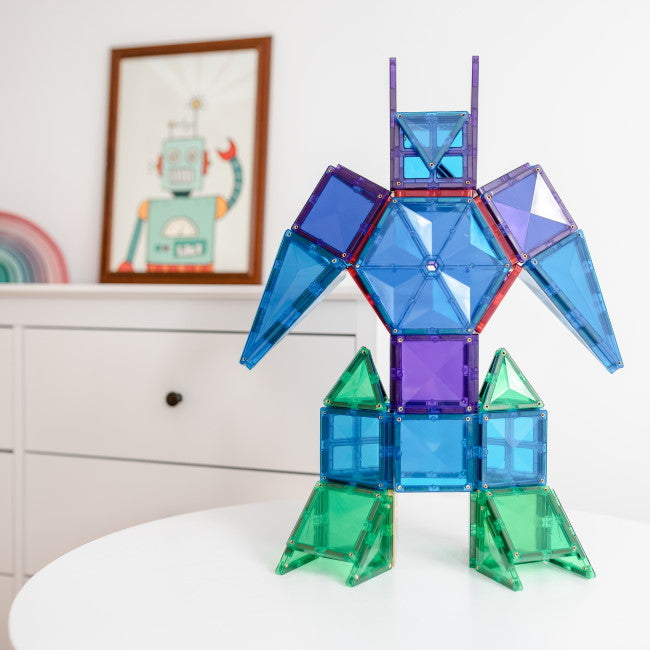 Connetix Tiles | Magnetic Building Tiles | 212 Piece Mega Pack including hexagons
