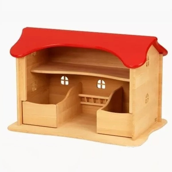 Drewart | Cow Shed Barn Red Roof | Wooden Doll House at Milk Tooth