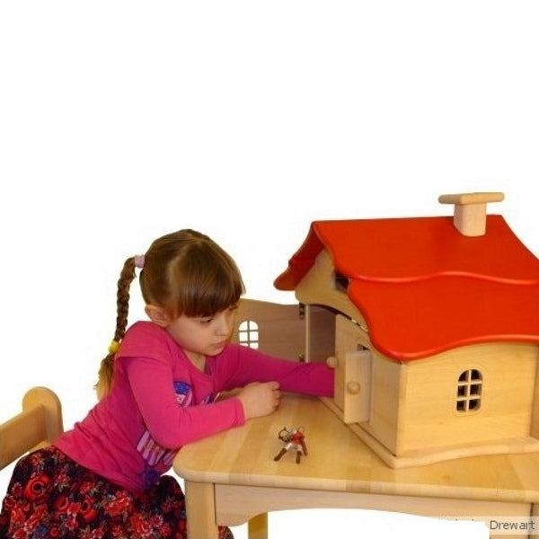 Drewart | Witch's House Red Roof | Wooden Doll House at Milk Tooth
