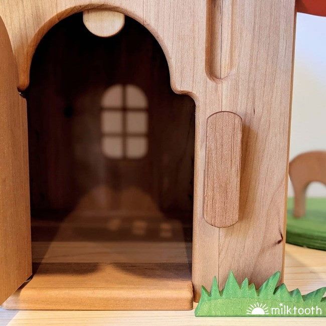 Drewart | Witch's Shed | Wooden Doll House looking inside open door