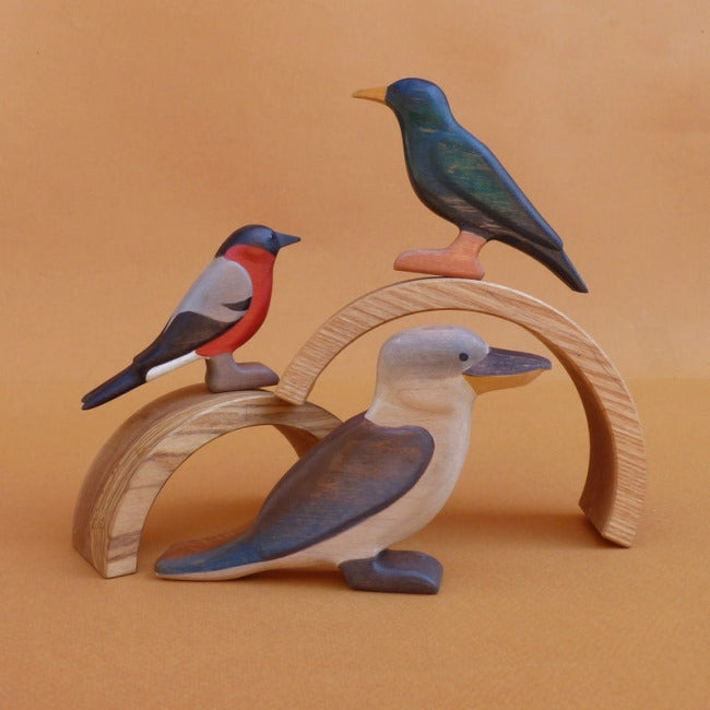 Forest Melody | Bullfinch Cardinal Kookaburra wooden toy at Milk Tooth