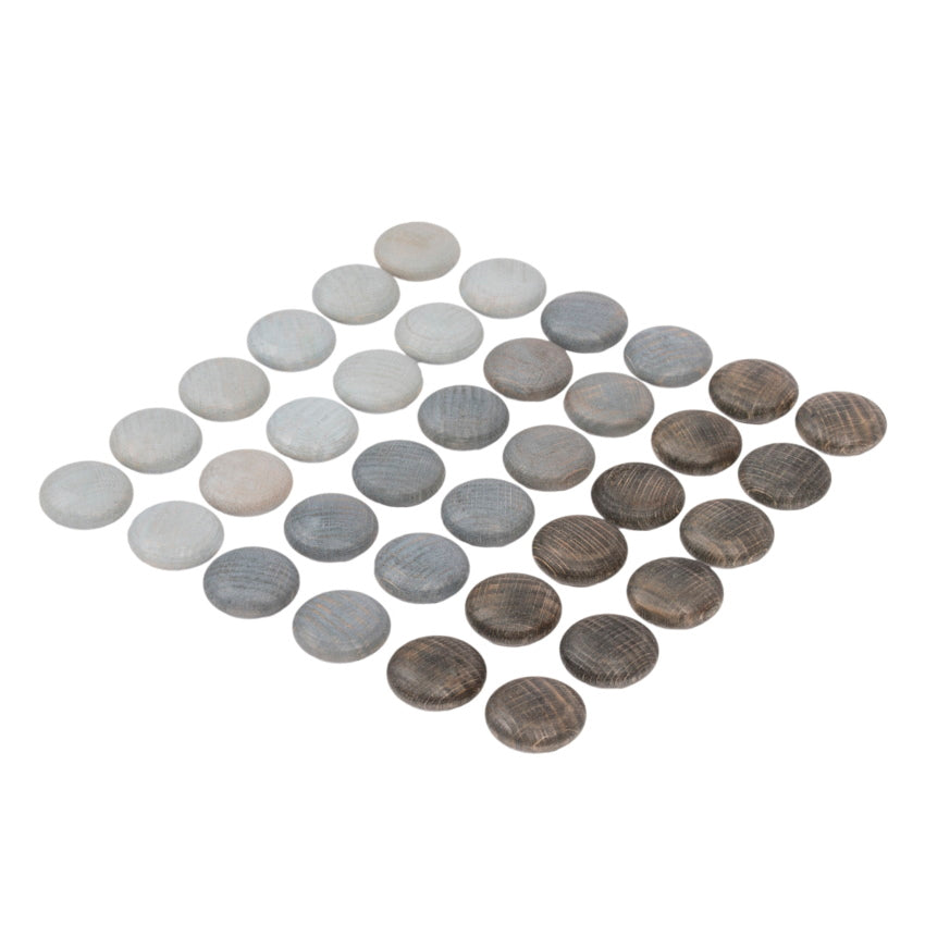 Grapat | Mandala | Grey Stones 36 Pieces | Wooden Toys