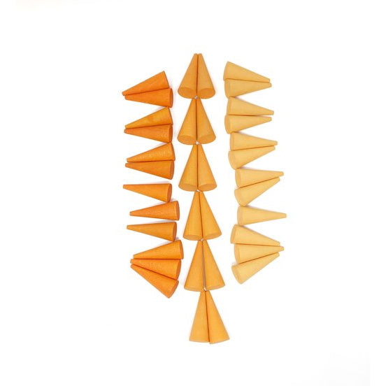 Grapat | Mandala | Orange Cones 36 Pieces