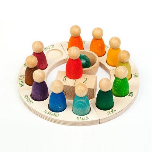 Grapat | Wooden Toy | Perpetual Calender with Nins