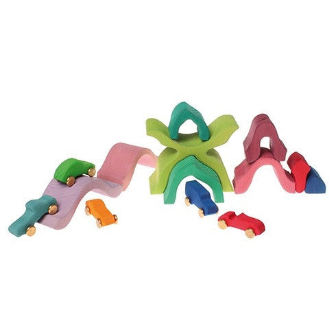 Grimm's Spiel & Holz | Wooden Flower Stacking Toy | Milk Tooth